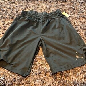 Jordan black polyester size large shorts.  Like new condition.